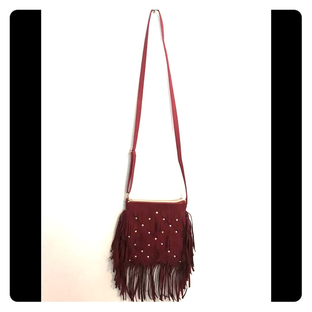 Justice girls fringe crossbody purse